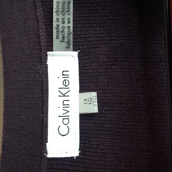 Calvin Klein Faux Suede And Knit Purple Cardigan And Tank Set Purple - Picture 5 of 9
